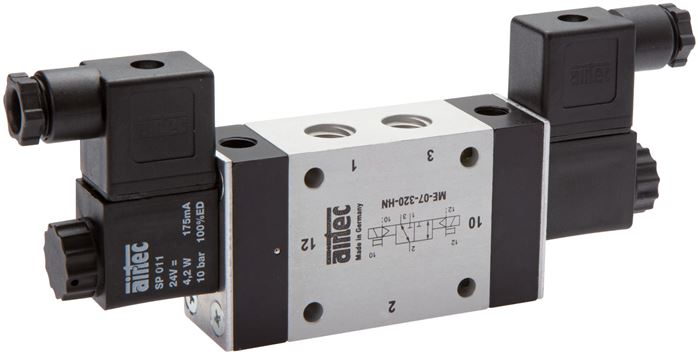 Exemplary representation: 3/2-way solenoid pulse valve