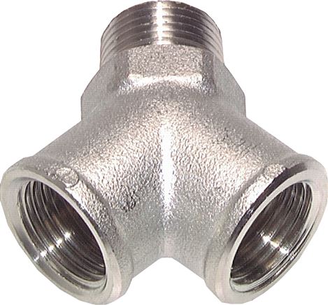 Exemplary representation: Y-screw-in piece, nickel-plated brass