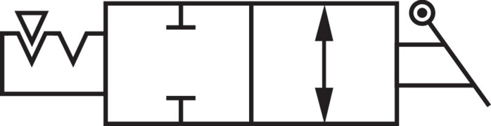 Schematic symbol: 2/2-way shut-off valve